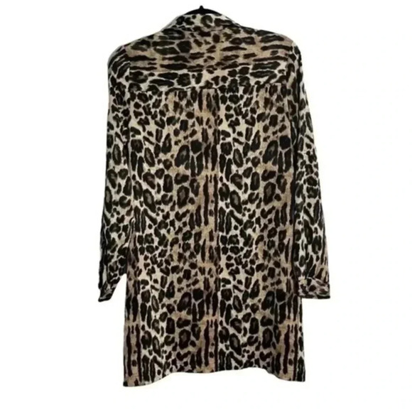 Kenneth Cole Leopard print button down dress Small - Picture 2 of 9